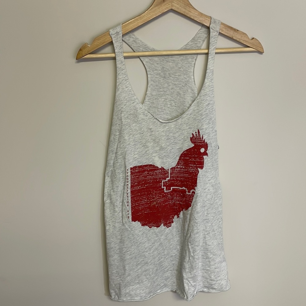 4/$24🦩 Ohio Chicken Muscle Tank Top